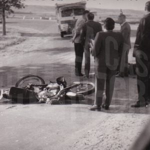 Vehículo accidentado en Aranjuez: motocicleta