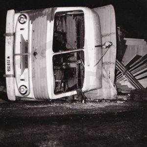 Vehículo accidentado: camión Pegaso volcado M-218356