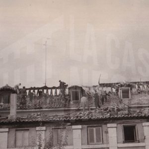Incendio en el tejado de la Casa de Caballeros en Aranjuez