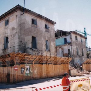 La Casa Negra durante su demolición, en Aranjuez