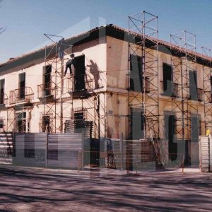 Casa del Gobernador durante las obras de remodelación, en Aranjuez
