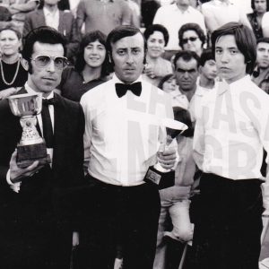 Ganadores con sus trofeos en un Concurso de Coctelería con motivo de las Fiestas de septiembre de Aranjuez