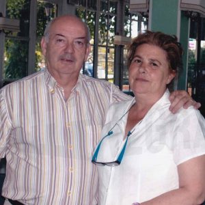 Retrato de Joaquín Cot y Rosa Mª Minguela, regentes del restaurante El Rana Verde en Aranjuez