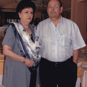 Retrato de José Tomás Cot Díaz-Heredero y Consuelo López Rodríguez, dueños del Hotel Restaurante  Delicias, en Aranjuez