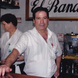 Retrato de Antonio Muñoz Ibáñez en el restaurante El Rana Verde en Aranjuez