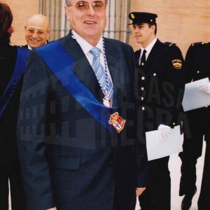 Retrato de Eduardo García Fernández, Teniente de Alcalde del Ayuntamiento de Aranjuez durante un acto público