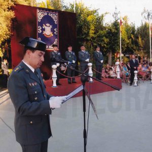 Intervención del Director de la Academia de Oficiales de la Guardia Civil, Juan González Bueno, durante un acto en Aranjuez
