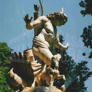 Detalle de la Fuente de Narciso en el Jardín del Príncipe en Aranjuez