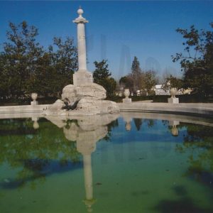 Detalle de la Fuente de Hércules y Anteo en el Jardín del Parterre, en Aranjuez
