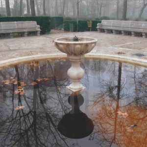 Fuente del Anillo, o del Reloj, en el Jardín de la Isla en Aranjuez