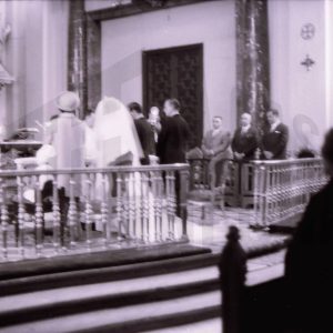 Boda de Ángel Gálvez Castellanos en la iglesia de Santa Bárbara de Madrid