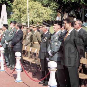 Autoridades en un acto en la Academia de la Guardia Civil en Aranjuez