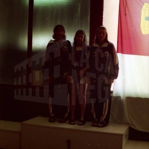 Medallistas en una competición de natación en Toledo