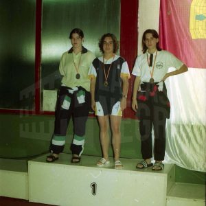 Medallistas en una competición de natación en Toledo