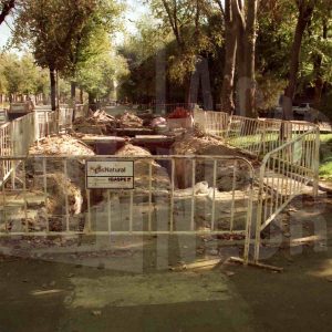 Obras en el bulevar de la Calle Infantas en Aranjuez