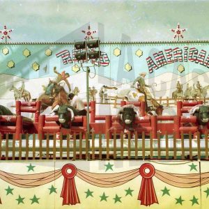 Atracción con toros hinchables en Aranjuez