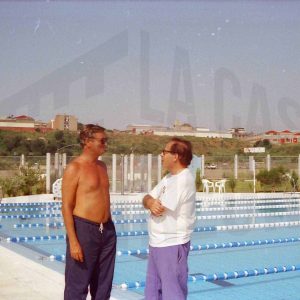 Antonio Talavera en la sede de las pruebas de Pentatlon moderno de los Juegos Olímpicos de 1992