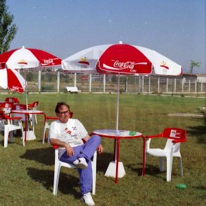 Antonio Talavera en la sede de las pruebas de Pentatlon moderno de los Juegos Olímpicos de 1992