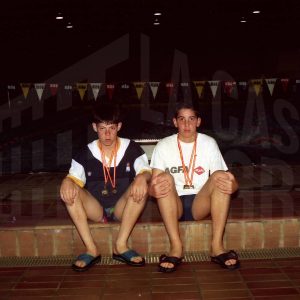 Medallistas en una prueba de un campeonato de Natación