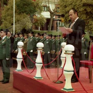 «Intervención del Director General de la Guardia Civil, Santiago López Valdivielso, durante el acto de rejura de bandera de la 2ª promoción de la Academia de Aranjuez «