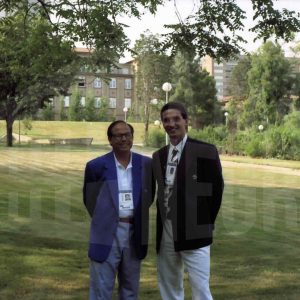 Antonio Talavera en la sede de las pruebas de natación del Pentatlon moderno de los Juegos Olímpicos de 1992