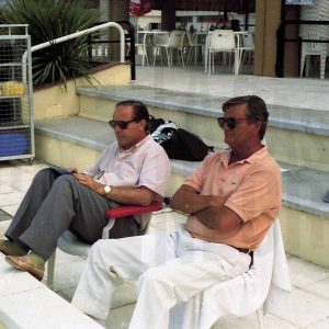 Antonio Talavera, juez en las pruebas de natación del Pentatlon moderno de los Juegos Olímpicos de 1992