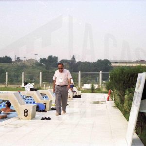 Antonio Talavera, juez en las pruebas de natación del Pentatlon moderno de los Juegos Olímpicos de 1992