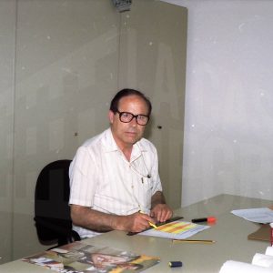 Antonio Talavera en dependencias administrativas de los Juegos Olímpicos de 1992