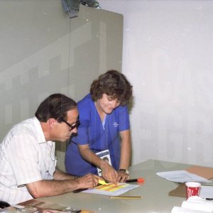 Antonio Talavera en dependencias administrativas de los Juegos Olímpicos de 1992