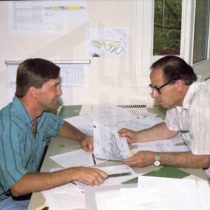 Antonio Talavera en dependencias administrativas de los Juegos Olímpicos de 1992