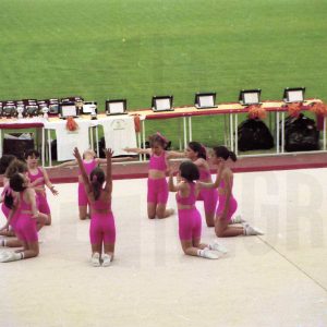 Exhibición de la Escuela Municipal de Gimnasia Artística en la clausura de los Juegos Escolares de 1996 en Aranjuez