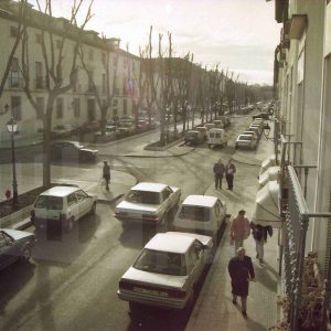 Vista de la Calle Capitán de Aranjuez en invierno