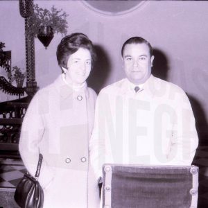 Angel y Josefina Gálvez Castellanos en el bautizo de Jose Luis Talavera Gálvez