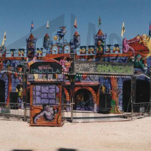 Tren de la Bruja en el recinto ferial de Aranjuez