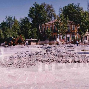 Obras en la Plaza de Santiago Rusiñol en Aranjuez