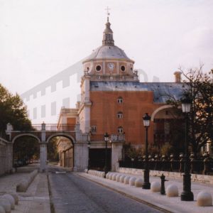 Avenida de Palacio con el Palacio Real y el Jardín del Parterre  de Aranjuez