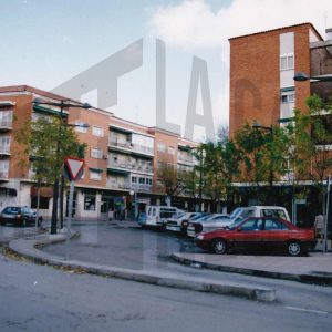 Edificios en la confluencia de las calles Foso y Moreras en Aranjuez