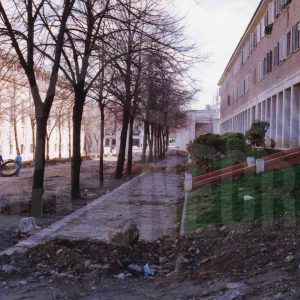 Obras de remodelación en la Calle San Antonio de Aranjuez junto a la Casa de Caballeros