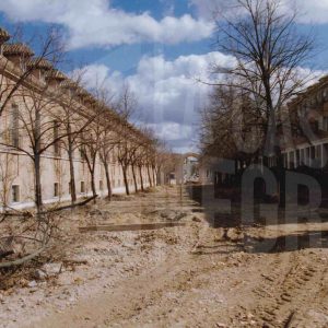 Obras de remodelación en la Calle San Antonio de Aranjuez junto a la Casa de Caballeros