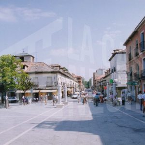 Panorámica de la Calle Stuart de Aranjuez desde la Plaza de la Constitución