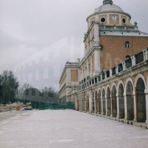 Obras en la Avenida de Palacio en Aranjuez junto al Palacio Real