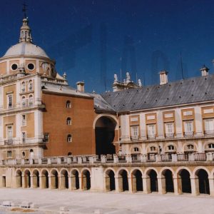 Obras en la Avenida de Palacio y la Plaza de Parejas en Aranjuez junto al Palacio Real