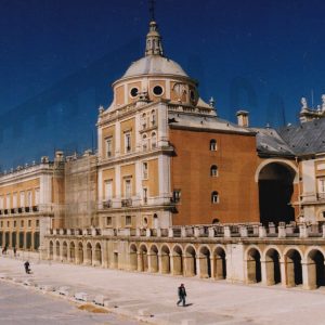 Obras en la Avenida de Palacio y la Plaza de Parejas en Aranjuez junto al Palacio Real