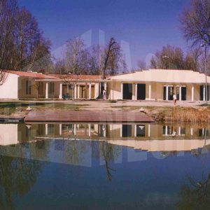 Instalaciones de la Piragüera y muelle en el Río Tajo en Aranjuez