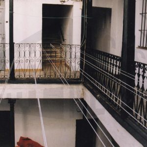 Corredor en una corrala en la Calle de la Rosa en Aranjuez