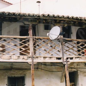 Patio y corredor  en una corrala ya desaparecida en la Calle Primavera en Aranjuez