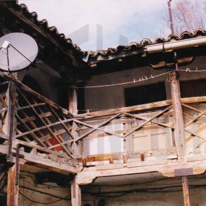 Patio y corredor  en una corrala ya desaparecida en la Calle Primavera en Aranjuez