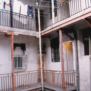 Corredores en una corrala ya desaparecida en la Calle del Real de Aranjuez