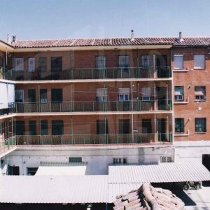 Patio y corredores en una corrala en la Calle Florida en Aranjuez