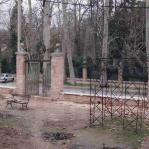Obras de rehabilitación del Palacio de Osuna en Aranjuez, calle de la REina y Jardín del Príncipe